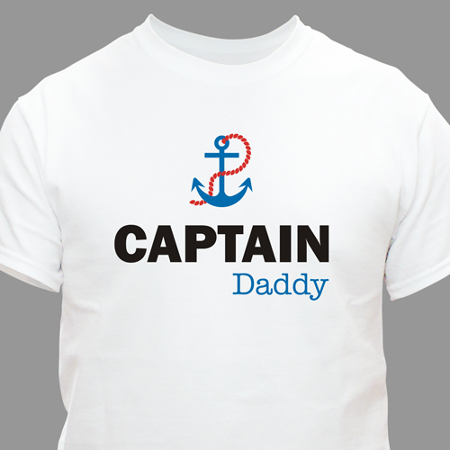 Personalized Captain Dad T-Shirt