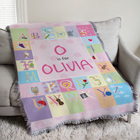Personalized Alphabet Tapestry Throw Blanket 83039815