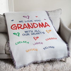 Personalized We Love You Tapestry Throw