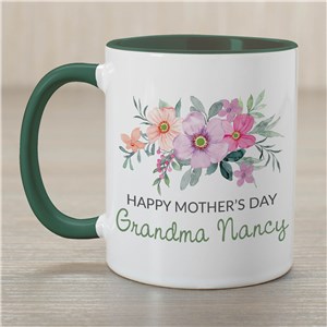 Personalized Watercolor Spring Florals Mug