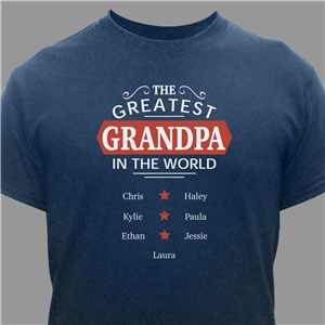 Personalized Greatest Grandpa T-Shirt