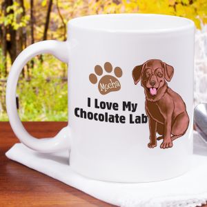 Personalized I Love My Chocolate Lab Mug
