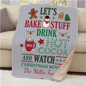 Personalized Christmas Movies Fun Blanket 50x60