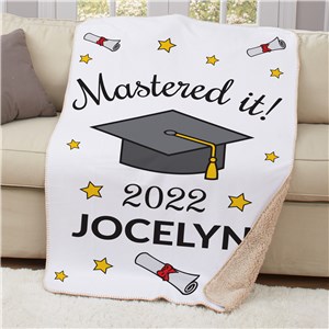 Personalized Mastered It! Sherpa Throw