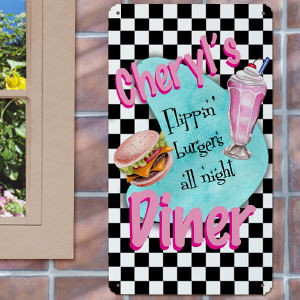 Personalized Retro Diner Wall Sign