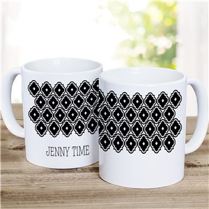 Personalized Geometric Decorative Tile Coffee Mug