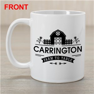 Personalized Farm to Table Coffee Mug