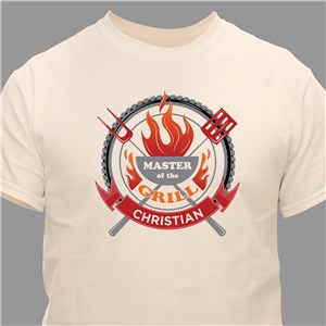 Personalized Master of the Grill Natural T-Shirt
