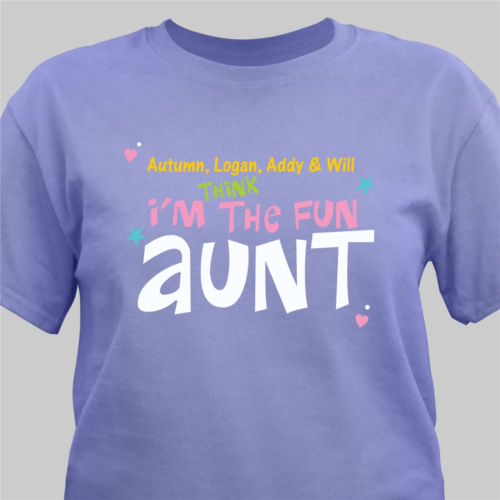 Personalized Fun Aunt T-shirt