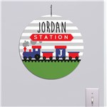 Personalized Train Round Sign 61425516