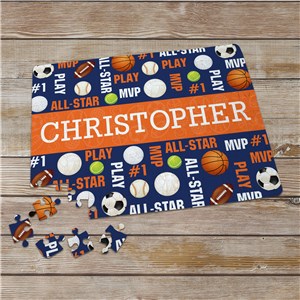 Personalized Sports Balls With name Puzzle