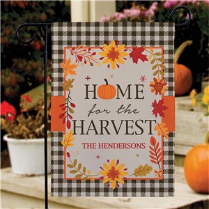 Personalized Home For The Harvest Garden Flag