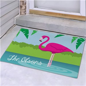Personalized Flamingo Doormat