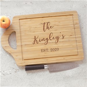 Engraved Family Established Cutting Board