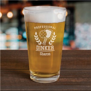 Engraved Professional Dinker Beer Glass