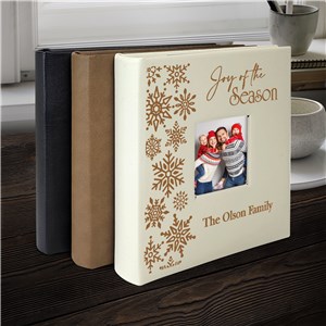 Engraved Snow Flake Border Photo Album