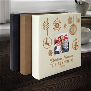 Engraved Hanging Ornaments with Snowflakes Photo Album