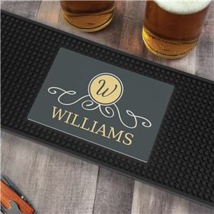 Personalized Family Name Printed Bar Mat