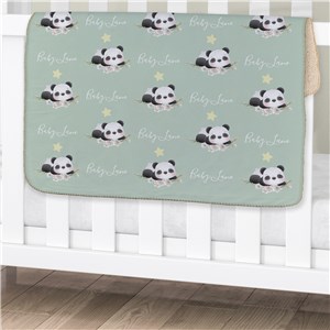 Personalized Baby Panda Sherpa Blanket