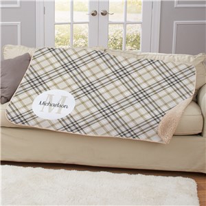 Personalized Plaid with Corner Circle  37