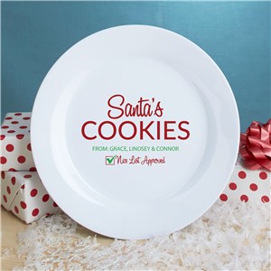 Personalized Santa's Cookies Plate