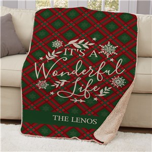 Personalized It's A Wonderful Life Plaid 37