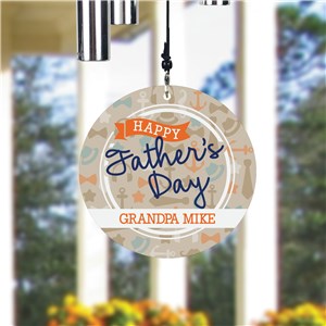 Personalized Happy Father's Day Wind Chime